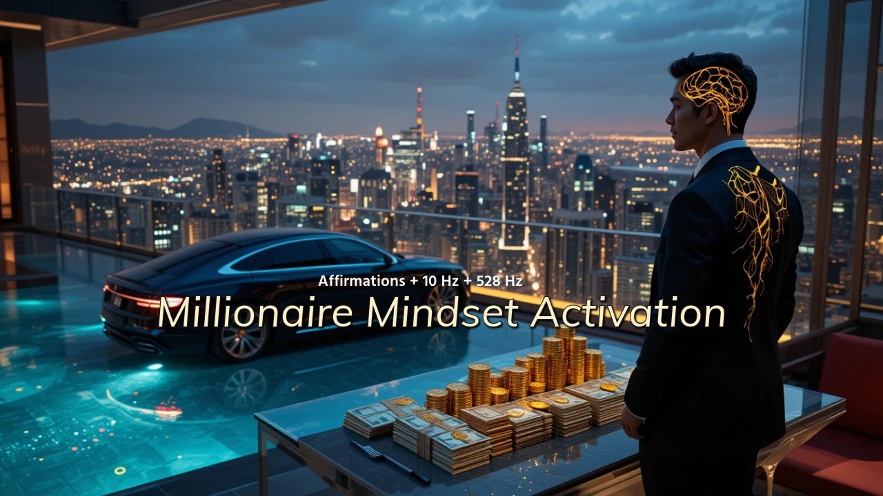 Millionaire Mindset Activation (Affirmations + 10 Hz + 528 Hz)