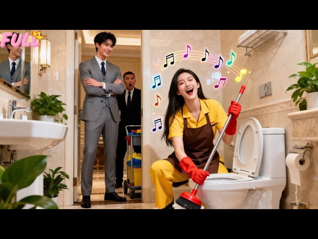 Pobre becaria limpiando baño, cantando—CEO pasó y se sintió atraído, ¡el amor ocurrió!