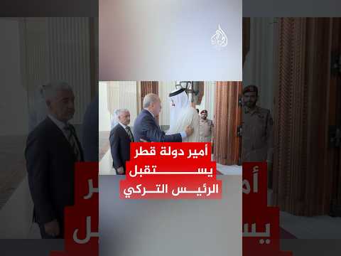 أمير دولة قطر يستقبل الرئيس التركي في الديوان الأميري