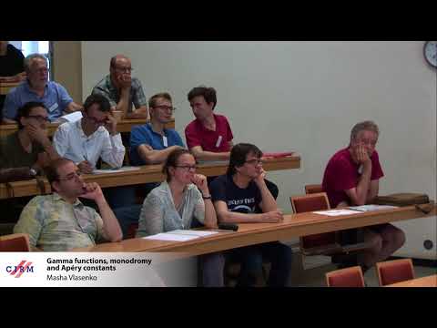 Masha Vlasenko: Gamma functions, monodromy and Apéry constants