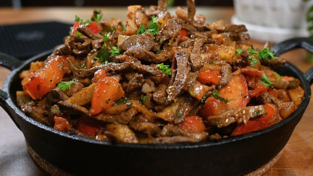 طبخه الكبده بالبطاطس