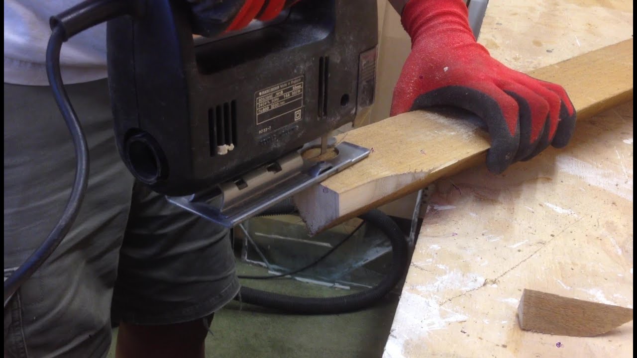 Cutting arris rail ends for close board fence.