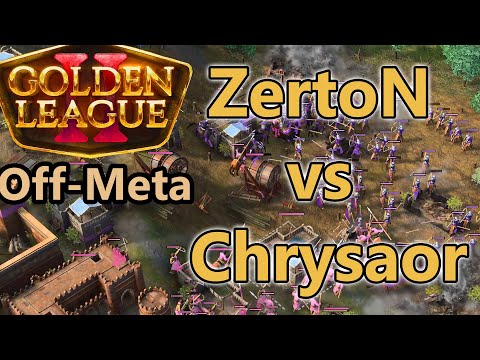 ZertoN 🇩🇪 vs Chrysaor 🇨🇭 - Off-Meta - Golden League 2 - Age of Empires 4 [Deutsch/4K]