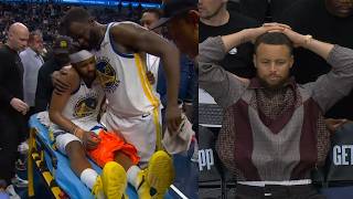 Moses Moody stretchered off court after bad non-contact knee injury vs Mavs