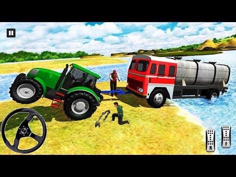 Saving Abandoned Factory Vehicles using Tow Truck - Tractor Chained Rescue Sim - Android Gameplay