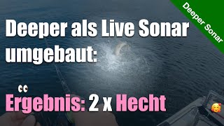 [2023] Deeper als Live Sonar umgebaut: ► Ergebnis 2 x Hecht [ 4️⃣ Nie wieder auswerfen !!! ]