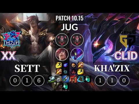 LNG Xx Sett vs GEN Clid Kha'Zix Jungle - KR Patch 10.15