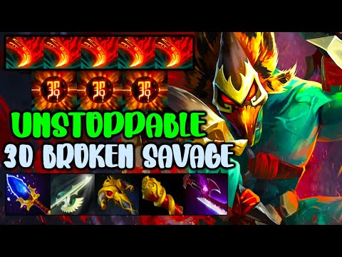 UNSTOPPABLE 30 BROKEN SAVAGE INTENSE HUSKAR CARRY - FULL TEAM FIGHT - DOTA 2 GAMEPLAY