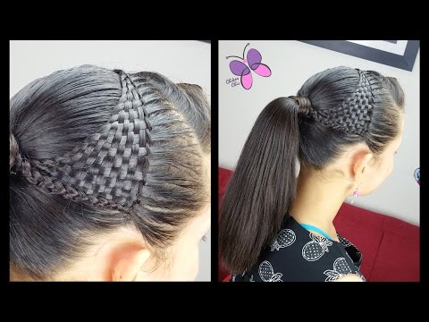 Basket Woven Ponytail - Basket wave | Cute Girly Hairstyles | Hairstyles for School