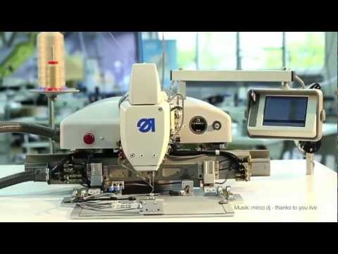 ЧПУ управляемый швейный автомат с системой зажимов для производства крепежных строп DURKOPP ADLER 911-211-2010 video