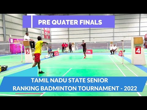 ARUN KUMAR vs T.SIDARTH Men Singles PreQuaterFinal TN State Ranking Badminton Tournament Chennai2022