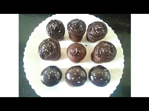 eggless chocolate cup cake, cup cake without mold,cup cake,how to make chocolate cup cake in marathi