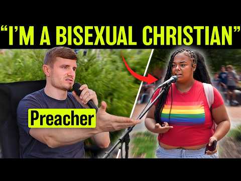 Bisexual “Christian” Confronts Preacher on College Campus!