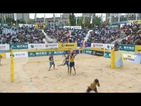 Fuzhou Open   Ricardo - Alvaro vs Rosenthal - Dalhausser   Rosie's awesome hit 2013 - 04 -  27