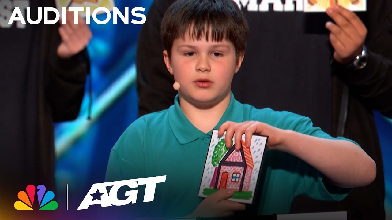10-year-old magician Ryland delivers an UNBELIEVABLE performance! | Auditions | AGT 2023 thumbnail