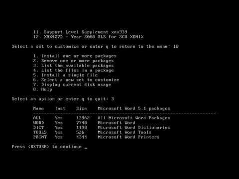 Mini Tour: Microsoft XENIX 2.3.4 (x86)