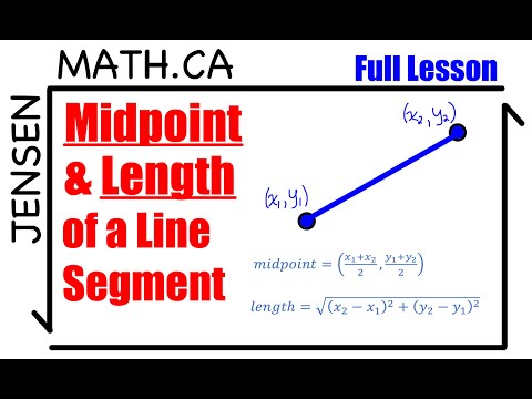 Midpoint & Length of a Line Segment | jensenmath.ca | grade 10 math