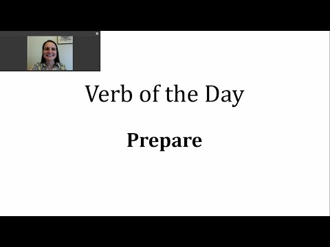 Verb of the Day - Prepare