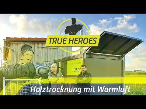 Brennholztrocknung mit Warmluft: Brenna tuats guat