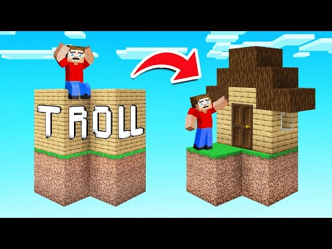 Slogo - I Turned Their SKYBLOCK TROLL Into A HOUSE! (Minecraft)