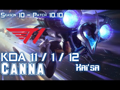 T1 Canna KAI'SA vs DRAVEN ADC - Patch 10.10 KR Ranked
