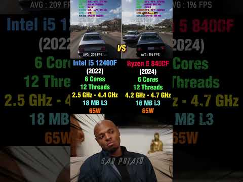 Intel i5 12400F vs Ryzen 5 8400F - Shocking 2022 Processor!! #pcgaming #benchmark #amd