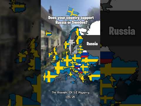 Does your country support Russia or Sweden? #shorts #mapping #russia #sweden #geography