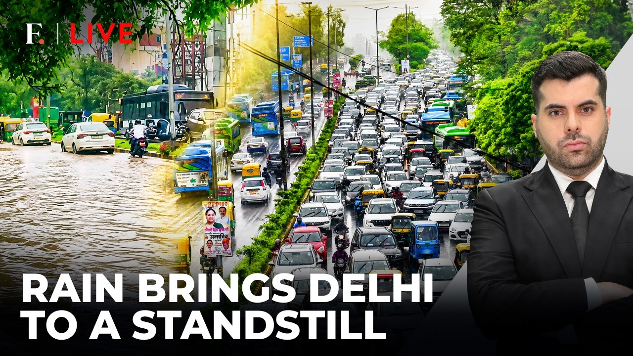 Heavy Rain Batters Delhi; Red Alert Issued | Roads Flooded, Travel Delayed | Firstpost Live