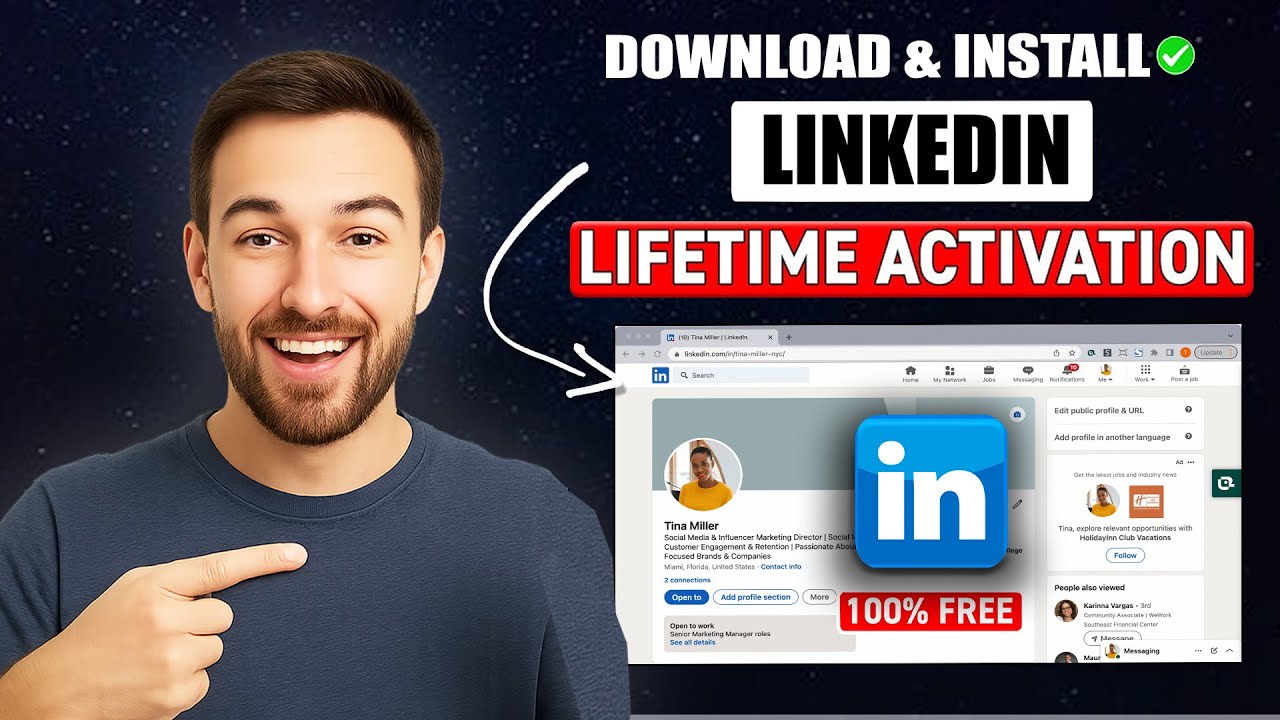 Man excited about getting LinkedIn Premium for free