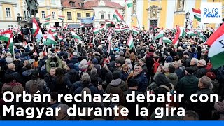 Viktor Orbán rechaza la invitación a un debate con Péter Magyar al iniciar su gira por Hungría