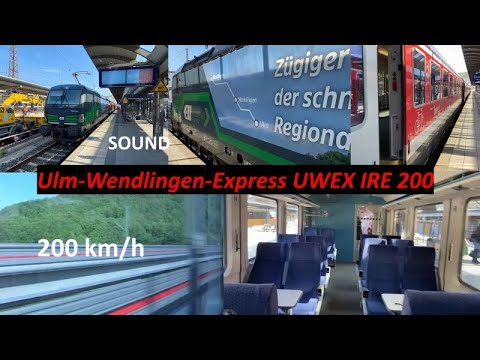 Mit dem UWEX IRE 200 von Ulm Hbf nach Wendlingen mit Vollgas 200 km/h und leichtem Vectron-Sound