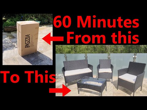 4 Seater Rattan Patio Furniture Build and Review