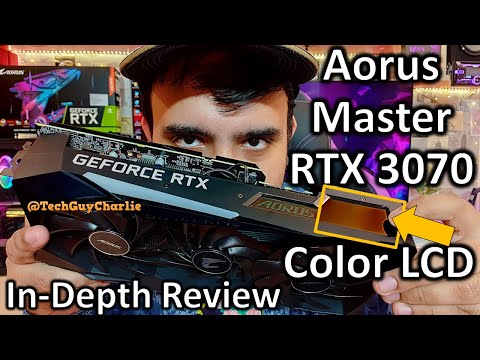 This graphics card has an LCD SCREEN! Gigabyte AORUS Master RTX 3070 8G in-depth review