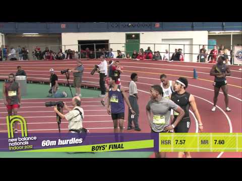 Boys 60m Hurdles Final - New Balance Indoor Nationals 2012