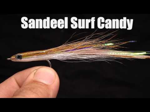 Tying A Sandeel Surf Candy For Summer Time Striped Bass Fly Fishing & June Giveaway Fly!