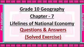 Ch 7 Lifelines on National Economy (Geography, Grade 10, CBSE) Solved Exercise with Hindi exp.