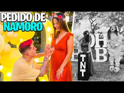 CHÁ REVELAÇÃO DA MINHA IRMÃ + PEDIDO DE NAMORO 😱💍 *emocionante