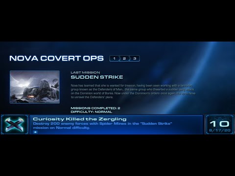 Starcraft 2 Nova Covert Ops "Curiosity Killed the Zergling" Achievement