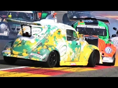 VW Fun Cup 2019 - Crashes, Spins & Action - Spa Francorchamps