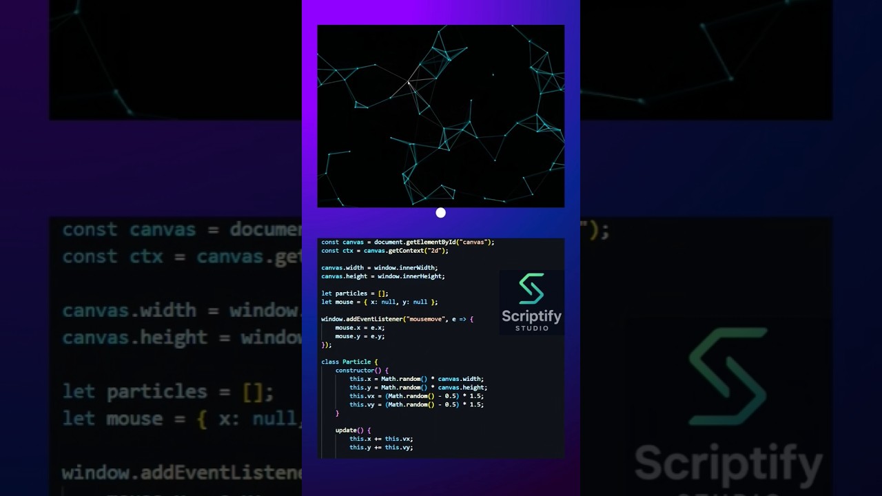 This Looks Like a Digital Brain 🧠⚡ | Electric Network Animation #Shorts  #htmlcssjavascript