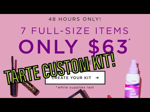 TARTE CREATE YOUR OWN KIT! // 7 full sized items for...