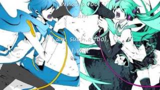 Hatsune Miku and Kaito love is war with english lyrics