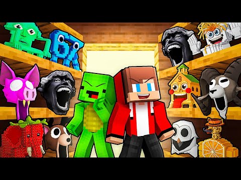 JJ and Mikey Became Any ROBLOX CHARACTER To Prank Friends in Minecraft - Maizen