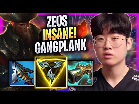 ZEUS IS INSANE WITH GANGPLANK! - T1 Zeus Plays Gangplank TOP vs Jax! | Season 2023
