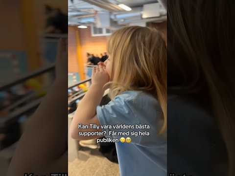 Tjejerna är deras pappas största supportrar🥹📢👊🏼❤️ Tilly får med sig hela publiken👏🏼