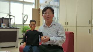 陽明交大理學院副院長陳俊太腹語表演