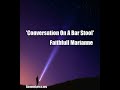'Conversation On A Bar Stool' (Faithfull Marianne Cover)
