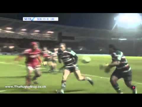 Alesana Tuilagi's try for Leicester against the Scarlets