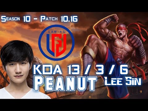 LGD Peanut LEE SIN vs GRAVES Jungle - Patch 10.16 KR Ranked
