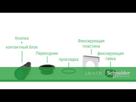 Как установить Harmony XB6 ø 16 комплект аксессуаров для "утопленного" монтажа